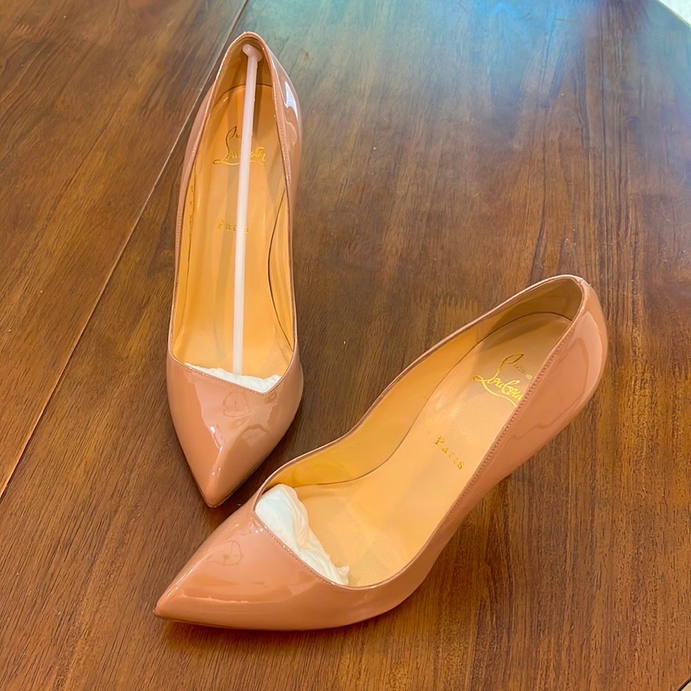 Christian Louboutin Corneille 100mm Patent Nude